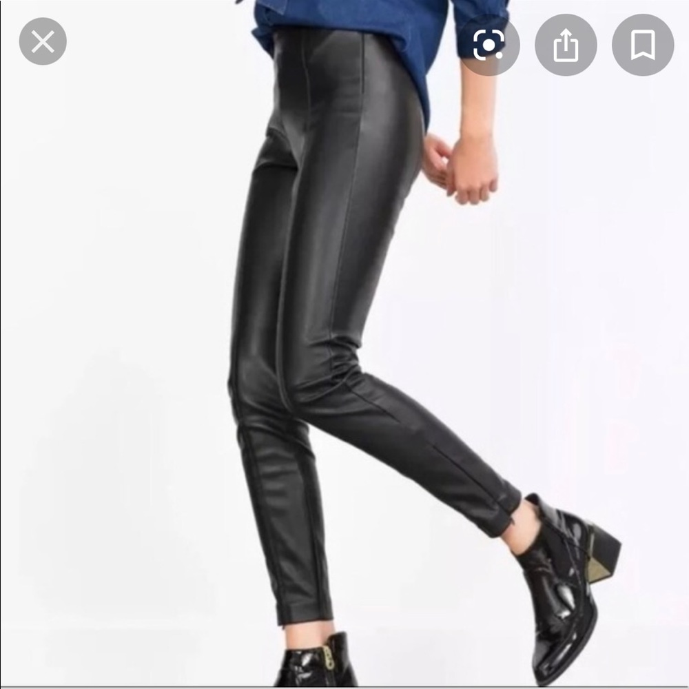 Zara Faux Leather Skinny Size S